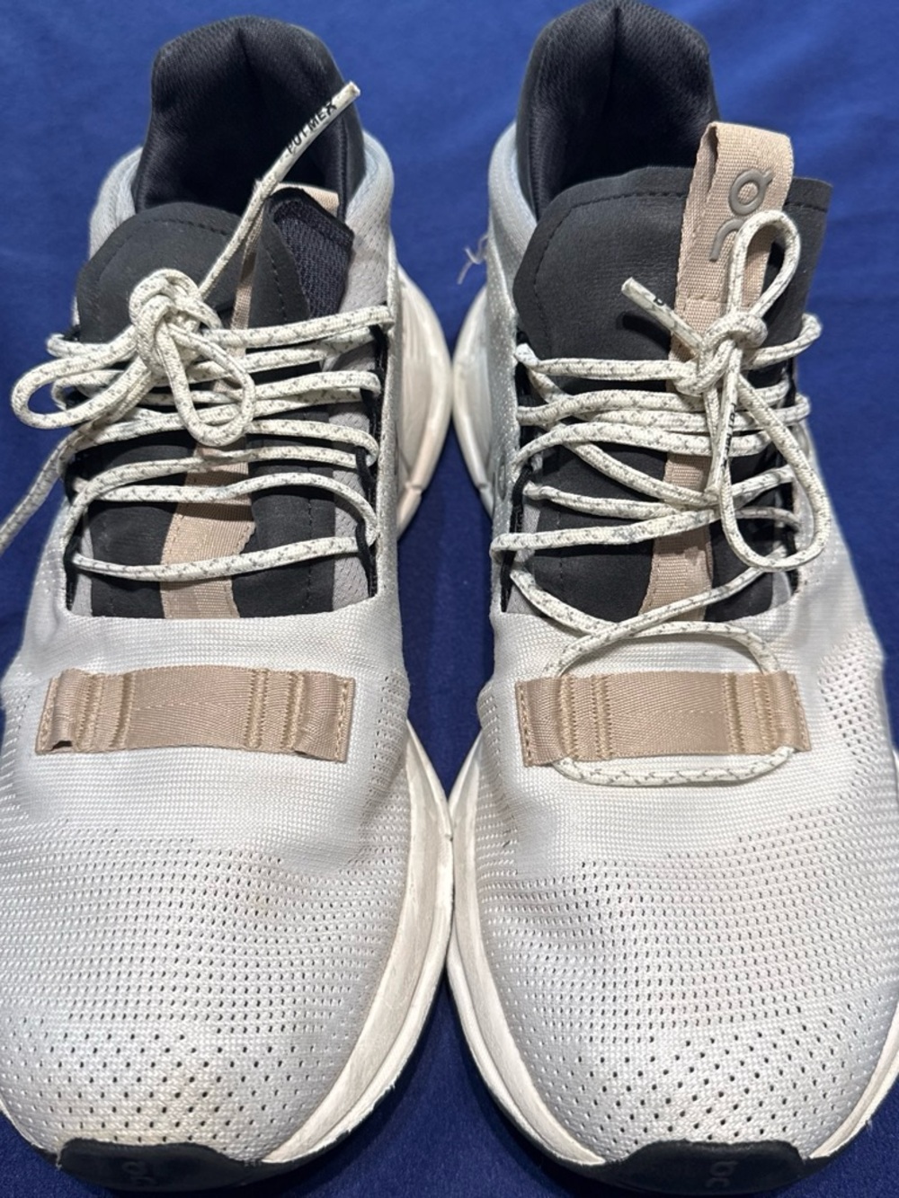 On Running Men's Sneakers in White, Black and Tan
